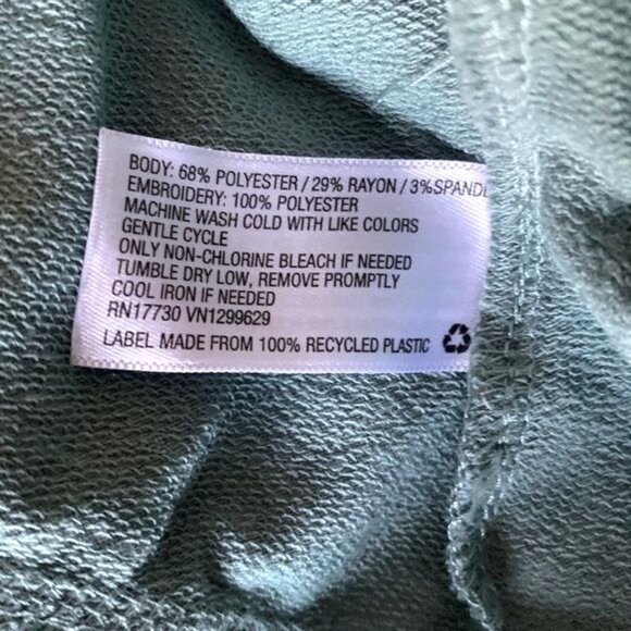 Knox Rose Embroidered Sage Green Long Sleeve Sweatshirt S - Picture 4 of 11